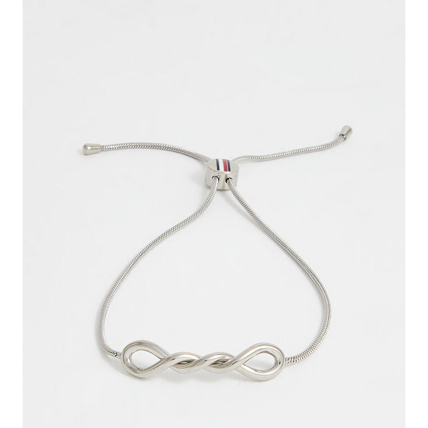 Tommy Hilfiger Elegant Twisted Silver Stainless Steel Bracelet for Women